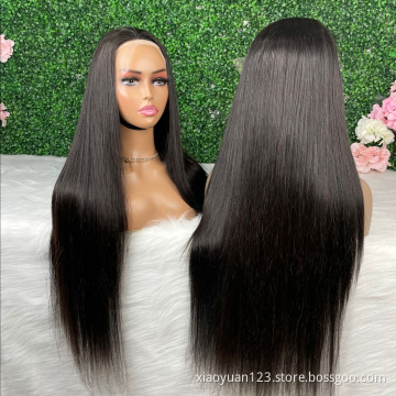 Glueless Flim Transparent HD Full Lace Front Brazilian 100% Virgin Cuticle Aligned Human Hair Wig With Baby Hair For Black Women